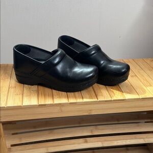 Dansko Black Slip-On Work Clogs for Men